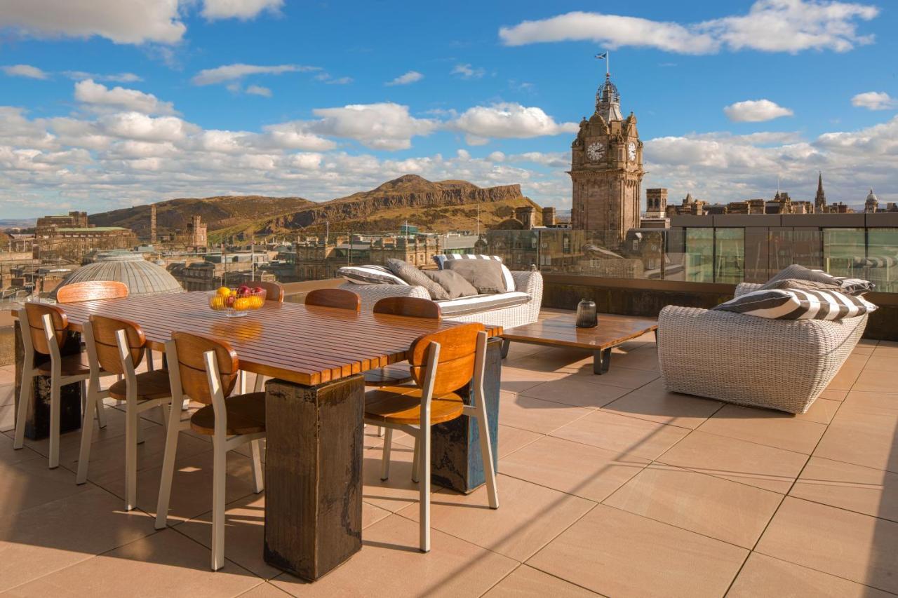 Cheval The Edinburgh Grand Aparthotel Eksteriør bilde The rooftop terrace at the Edinburgh Marriott Hotel